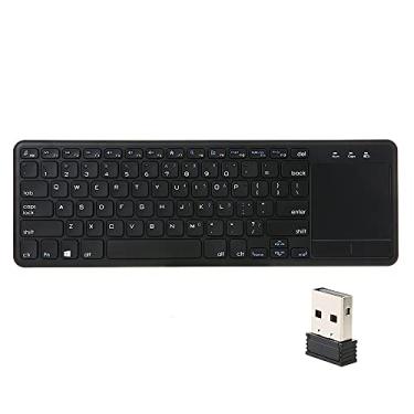 Imagem de lifcasual 2.4g teclado touchpad sem fio multitoque ultrafino com receptor usb para android smart tv computadores laptops desktops