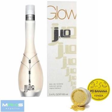 Imagem de Perfume Jennifer  Lopez Glow 100ml E Pó De Banana Finalizador Maquiage