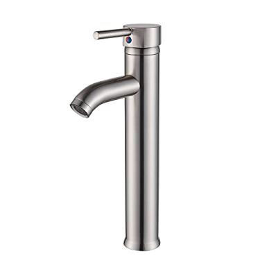 Imagem de Torneiras de bacia de banheiro misturadores frios/quentes torneira de pia de água preta dourada torneira de cozinha vaso de banheiro torneira de pia de um furo, escovado alto A, China