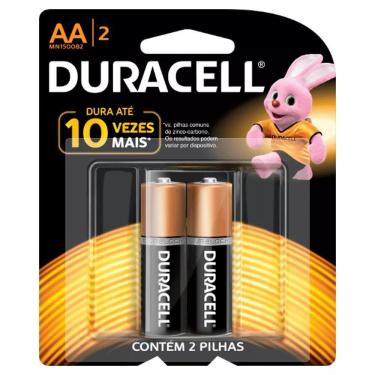 Imagem de Pilha Alcalina Duracell AA Cartela com 2 pilhas