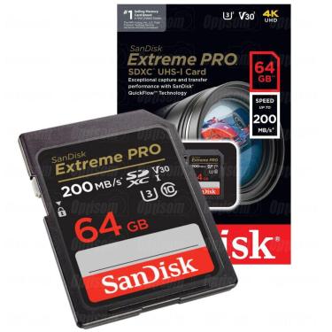 Imagem de Cartão De Memória Sandisk Extreme Pro 64gb 200mb/s 4k Uhd