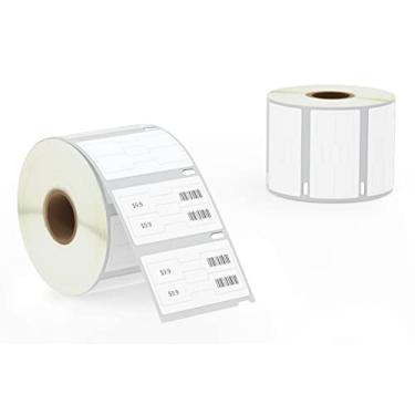 Imagem de BETCKEY - Etiquetas de joias/preço 2-up Barbell Compatíveis com Dymo 30299 (3/8" x 3/4") - 2 Rolos/caixa, 1500 Etiquetas/rolo