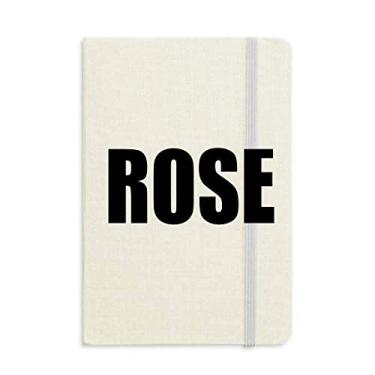 Imagem de Caderno com nome de cor rosa capa dura diário clássico A5 presente