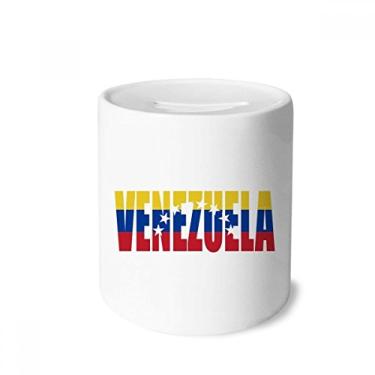 Imagem de DIYthinker Venezuela Country Flag Name Money Box Saving Banks Ceramic Coin Case Kids Adults