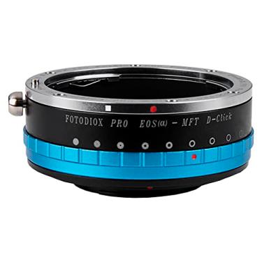Imagem de Adaptador de montagem de lente Fotodiox Pro IRIS compatível com lentes Canon EOS EF Full Frame para câmeras Micro Four Thirds