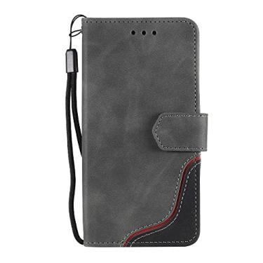 Imagem de Capa de suporte de couro fashion para iphone 13 14 Pro Max 12 Pro XS Max Xr X 8 plus 7 6 6S Plus Carteira Coque Slot para cartão Capa para telefone, cinza, para iPhone13Promax