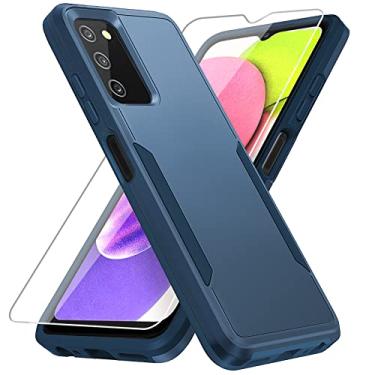 Imagem de Capa para Samsung Galaxy A03S, capa para Galaxy A03S com protetor de tela, Warsia [teste de queda de grau militar] Capa protetora resistente à prova de choque resistente para Samsung A03S (azul)