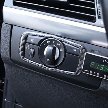 Imagem de JIERS Para BMW X5 E70 X6 E71 2008-2013, acessórios de acabamento de moldura de interruptor interno de fibra de carbono