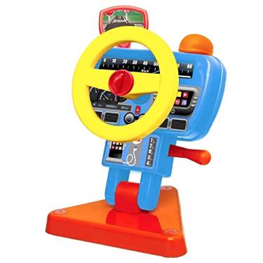 Imagem de Brinquedo Infantil Volante com buzina Retrovisor Bebês Elka Didático e Interativo Auxilia no Desenvolvimento Motor 12 meses+