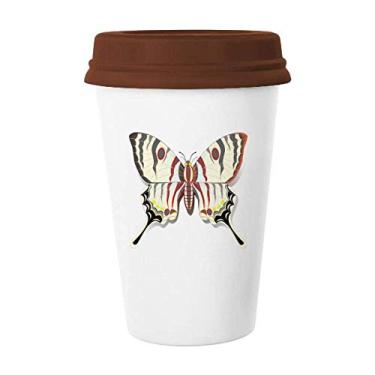 Imagem de Caneca de cerâmica com padrões exagerados de borboleta copo de café copo de cerâmica
