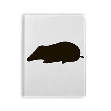 Imagem de Caderno de toupeiras pretas com capa de goma de desenho de animal