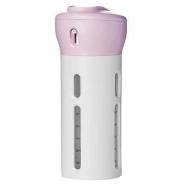 Imagem de Garrafa Dispenser Portátil 4 Em 1 Shampoo Gel Cremes Rosa Viagens Loção