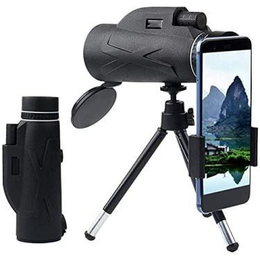 Imagem de Telescópio monocular 80x100, luneta monocular Hd High Power Bak4 com observação de pássaros da vida selvagem, telescópio zoomable para concertos em acampamento com suporte para smartphone e tripé para adultos