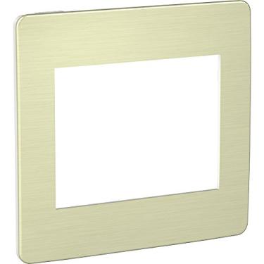 Imagem de Placa 4X4 6 Postos Br/Alu Aurora Gold S733203649, Schneider Electric