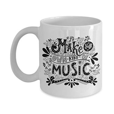 Imagem de SpreadPassion Faça seu próprio tipo de caneca de café musical – Ideia de presentes para amantes da música