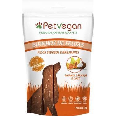 Imagem de Bifinho PetVegan para Cães Sabor Mamão, laranja e coco - 60g