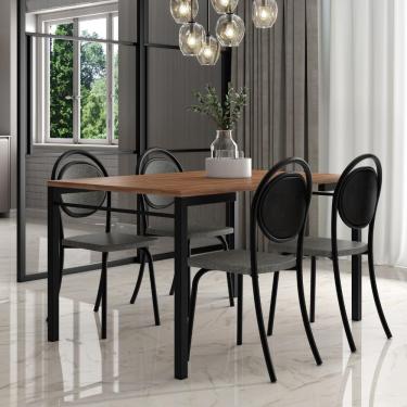 Imagem de Conjunto Sala de Jantar Mesa e 4 Cadeiras Morelia Carraro