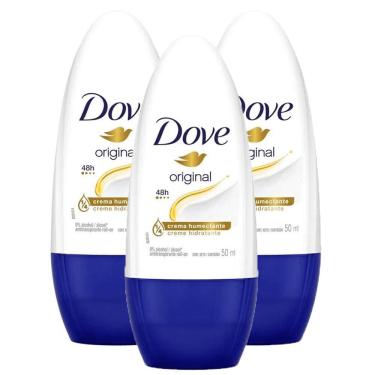 Imagem de Kit Desodorante Antitranspirante Roll-On Dove 50ml - 3 unidades