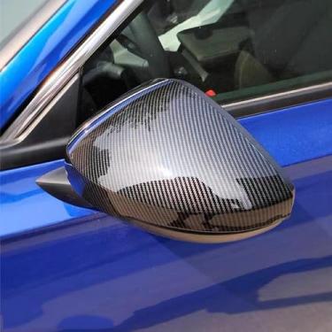 Imagem de LAVIYE Acessórios para carro Tampa do espelho retrovisor Tampa do espelho de fibra de carbono Tampa da carcaça, para Honda Civic 11th Gen 2022