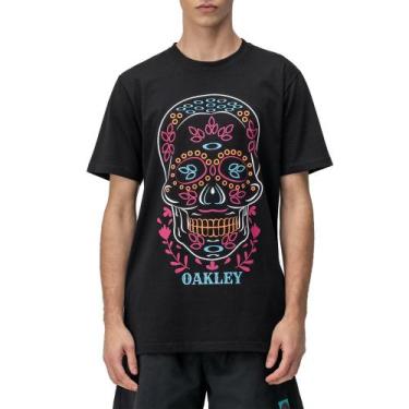 Imagem de Camiseta Oakley Dia De Los Muertos Skull Black