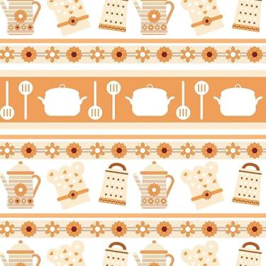 Imagem de Leliz Papers, Papel De Parede Adesivo Cozinha Flores Girassol Laranja 2,5m