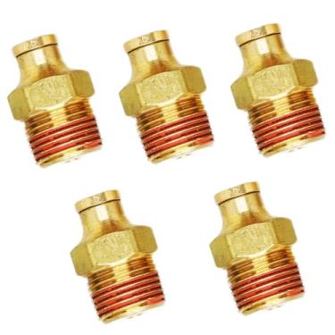 Imagem de TL TOOLEGIN Conexões Push to Connect, 1/10.2 cm OD x 3/20.3 cm NPT macho latão DOT Air Fittings, conexões de linha de ar, acessórios de mangueira de ar, acessórios de conexão rápida de compressor de