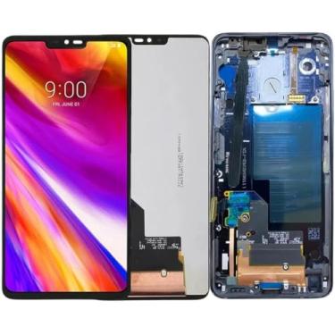 Imagem de SHOWGOOD para LG G7 Fit LM-Q850 LMQ850EM Display LCD Touch Screen Digitalizador Assembléia para LG G7 Fit (com moldura preta)