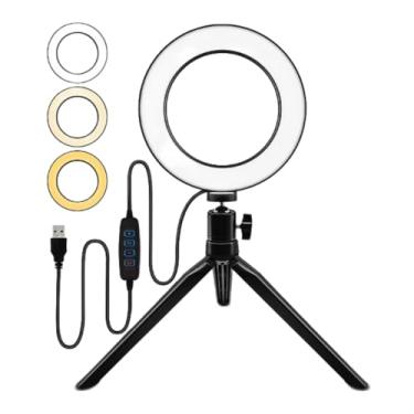 Imagem de Ring Light LED - Anel de Luz 6 Polegadas Com Tripé de Mesa