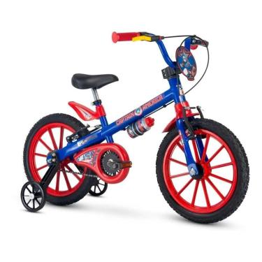 Imagem de Bicicleta Capitão América Aro 16 Azul Infantil Aro de Nylon-Masculino