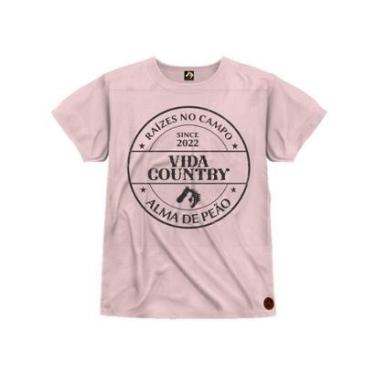 Imagem de Camiseta Vida Country Infantil Estampada Algodão-Unissex