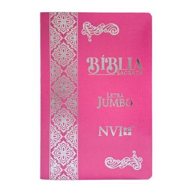 Imagem de Bíblia Sagrada Nvi  Letra Jumbo  Coverbook  Compacta  Rosa