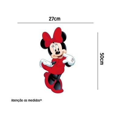Imagem de Adesivo De Parede Minnie Vestido Vermelho