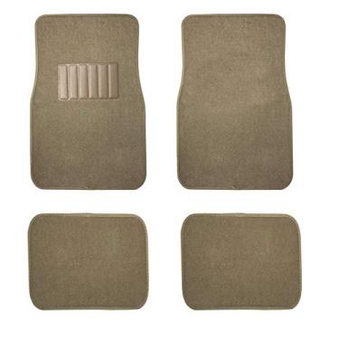 Imagem de Conjunto de 4 peças de tapetes para carro de caminhões SUVS com acolchoamento de calcanhar na frente e atrás. Tapetes universais clássicos combinando.C.P.R. 504