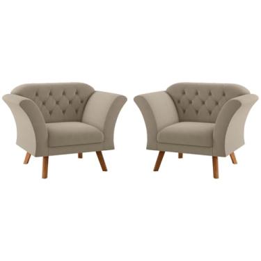 Imagem de Conjunto Poltrona Decorativa Roseira Inca Castor