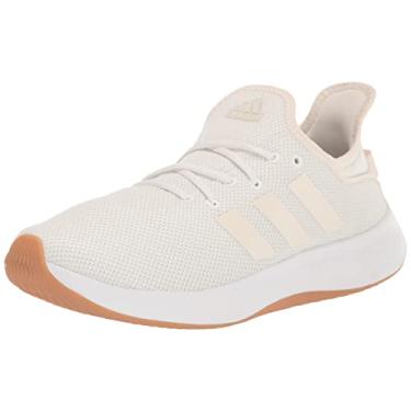 Imagem de adidas Cloudfoam Pure Tênis esportivo feminino, Branco/branco giz/zero metálico, 35