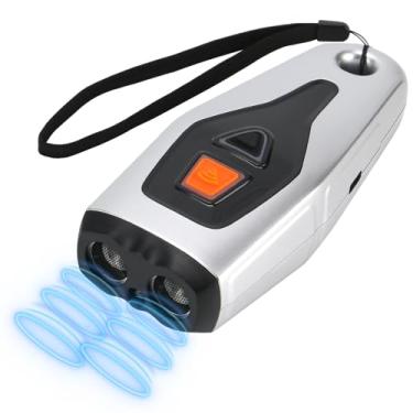 Imagem de Dispositivo antilatido com modos de treinamento/dissuasão, dispositivo antilatido, dissuasor ultrassônico de latidos de cães com lanterna LED, portátil interno e externo, treinamento de cães e