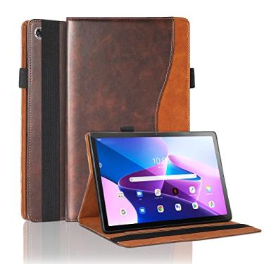 Imagem de TIPOYOROO Capa para Lenovo Tab M10 Plus (2020 2ª Geração) TB-X606F / TB-X606X 10,3" Capa multi-ângulo com bolso embutido em couro PU com suporte de cartão multi-ângulo para Lenovo M10 Plus 10,3"