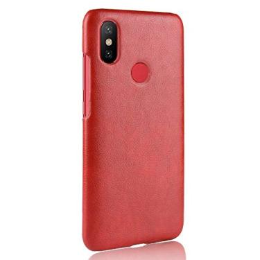 Imagem de Capa para XIAOMI Mi A2, capa de celular com proteção robusta 360° protege seu telefone capa de couro granulado para XIAOMI Mi A2