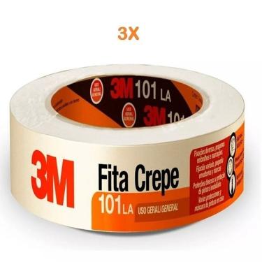 Imagem de Kit 3 Fita Crepe 48MM X 50M 3M 101LA