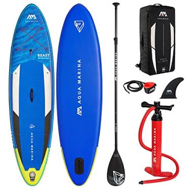 Imagem de Aqua Marina Beast, pacote inflável de stand up paddle (iSUP), 320 cm de comprimento, azul
