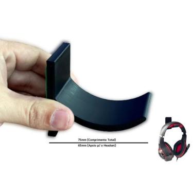 Imagem de Suporte De Parede Para Fone Headset Gamer Com Fita Dupla Face - Super 