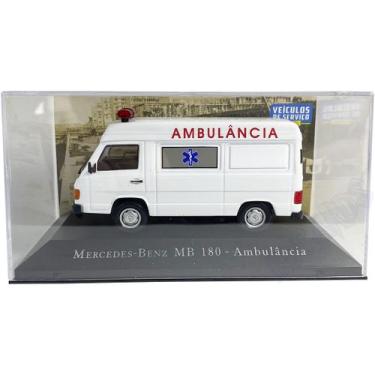 Imagem de Miniatura Ambulância Mercedes Benz MB 180 Coleção Veículos de Brasil -