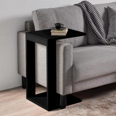 Imagem de Mesa de Cabeceira Apoio Lateral a Cama Mesinha de Madeira - Móveis M.