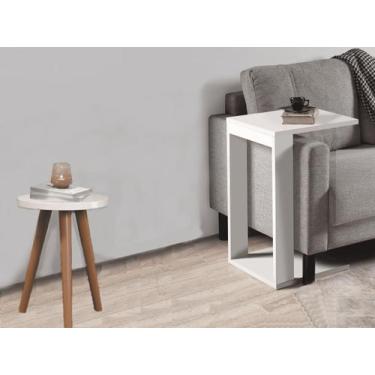 Imagem de Mesas De Canto Apoio Lateral Ou Centro Retangular Madeira - Colomi