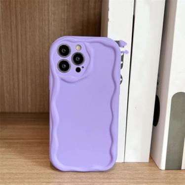 Imagem de WSDSM Capa de telefone ondulada sólida para Xiaomi para Redmi Note 11 10 12 ProPlus 5G 11S 10S 9S 12S 12C 10C Mi 12T 13 Lite Poco X5 F5 Pro, roxo, para Mi 12 Lite