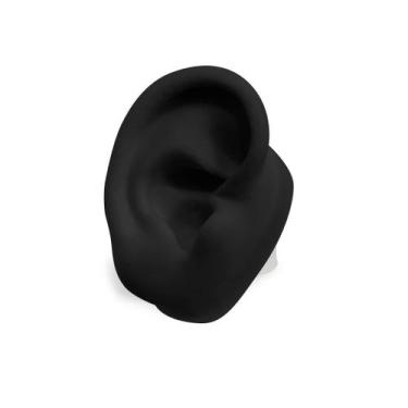Imagem de Expositor De Jóia Orelha De Silicone - Preta - Base Oval - J&F, Direit