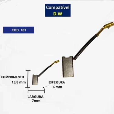 Imagem de Escova De Carvao P/ Esmerilhadeira Dewalt 402 C181g - carbonpecas