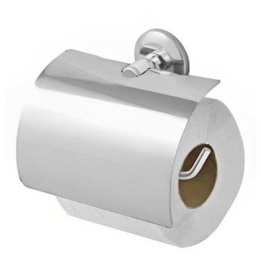 Imagem de Suporte Para Papel Higiênico Porta Papel Papeleira Com Tampa - Hidrola