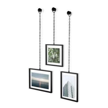 Imagem de Fotochain conjunto com 3 peças - porta retratos preto - Umbra
