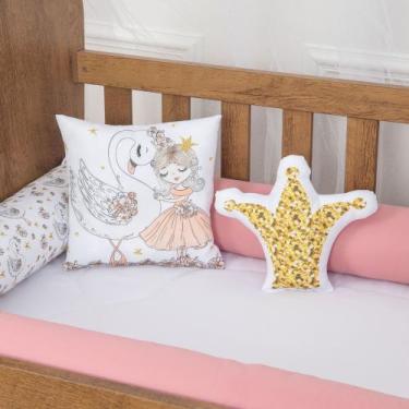 Imagem de Kit Almofada 2 Peças Decorativa Menina para Bebe Infantil - Zan Baby, 
